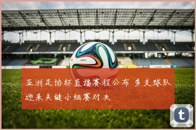 亚洲足协杯直播赛程公布 多支球队迎来关键小组赛对决